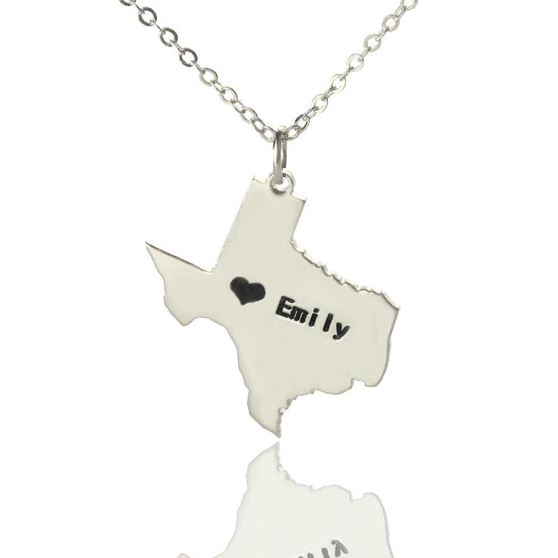 Personalized state necklace