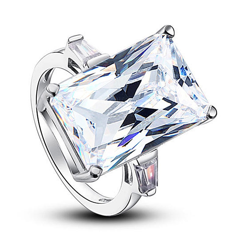 Princess Cut Sterling Silver "Harmony" Ring