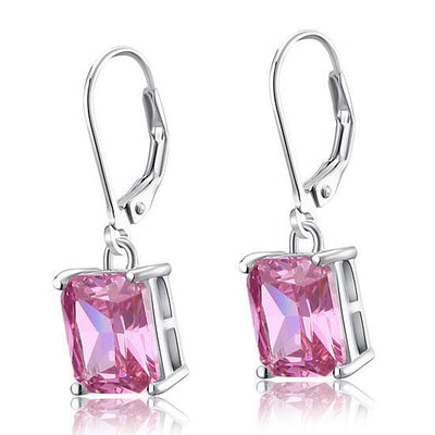 Sterling Silver "Harmony" Earrings in Pink