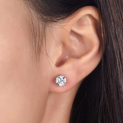 Sterling Silver Rose Gold Stud Earrings